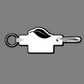 Key Clip W/ Key Ring & Fig Leaf (Silhouette) Key Tag
